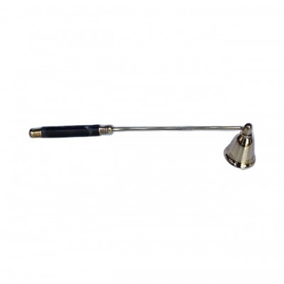 Polished Brass Candle Snuffer with resin handle in black colour