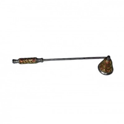 silver plated Candle Snuffer made in Brass with shrinkle mosaic