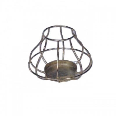 candle holder in brass finish for pillar candle and geometric patterns