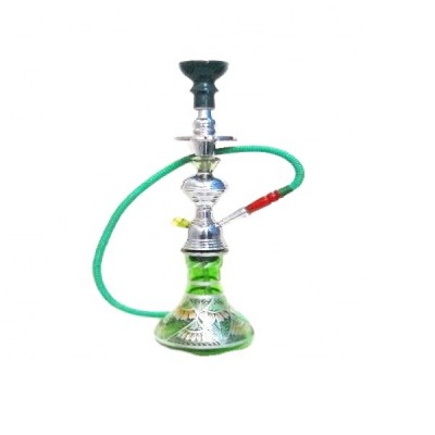 Coloured Glass Hookah with metal and ceramic parts