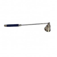 Candle Snuffer with Blue resin handle in polish finish