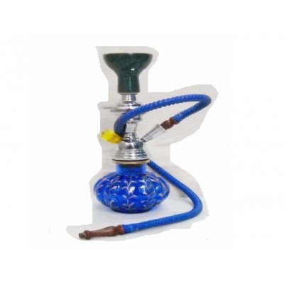 Hand painted pumpkin shape base Glass Hookah with metal and ceramic parts